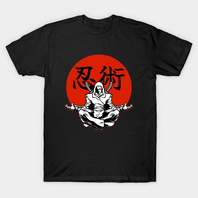 Ninjutsu Ninja Warrior T-Shirt by NicGrayTees